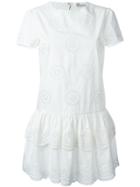 Red Valentino Simple Sangallo Dress - White