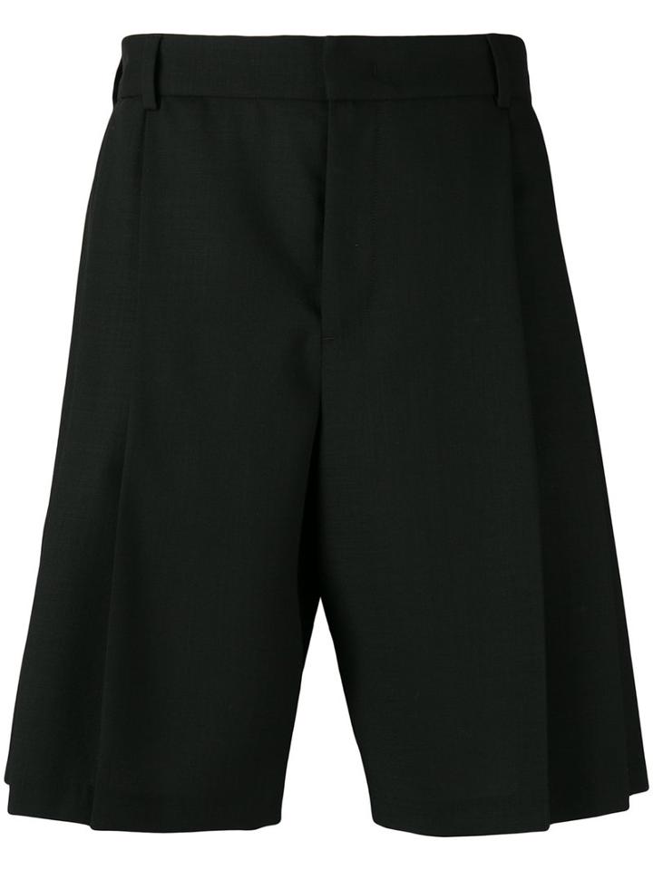 Mcq Alexander Mcqueen Wide Leg Shorts, Men's, Size: 46, Black, Virgin Wool