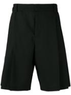 Mcq Alexander Mcqueen Wide Leg Shorts, Men's, Size: 46, Black, Virgin Wool