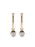 Hum 18kt Yellow Gold Large Hanging Diamond Earrings