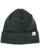 Norse Projects Ribbed Beanie Hat, Men's, Green, Merino