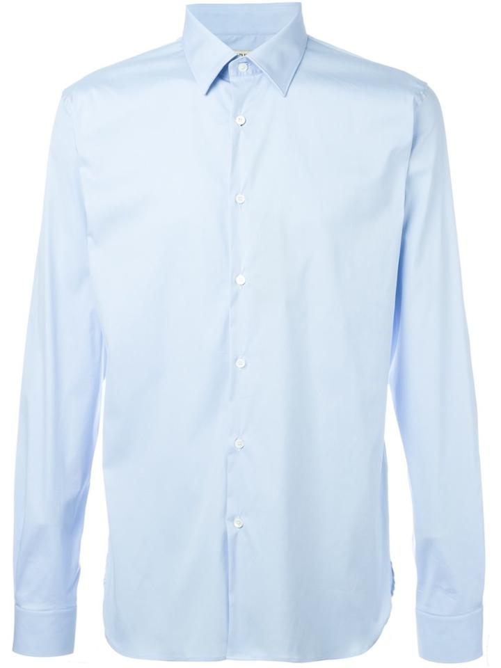 Burberry Slim Fit Stretch Cotton Shirt - Blue
