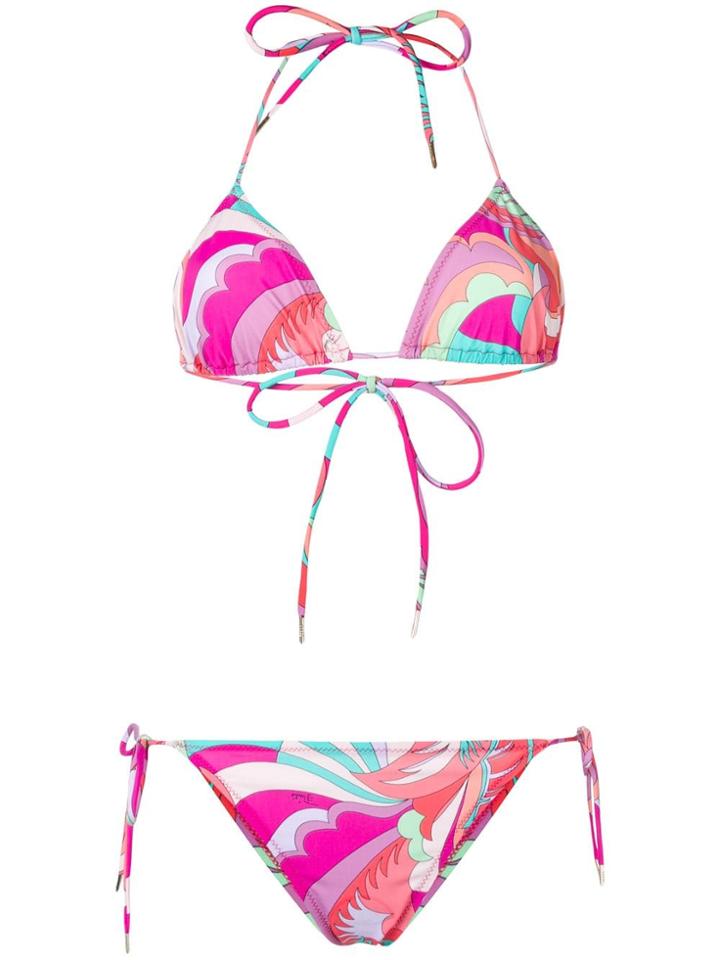 Emilio Pucci Abstract Print Bikini Set - Pink