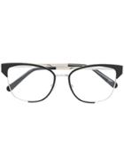 Salvatore Ferragamo Eyewear Half-rimmed Glasses - Metallic