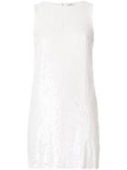 P.a.r.o.s.h. Sequin Shift Minidress - White
