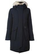 Woolrich Fur-trimmed Hooded Coat - Blue