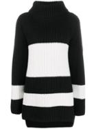 Joseph Stripe Ribbed Knit Jumper - Black