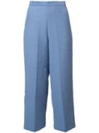 Rachel Comey Cropped Trousers, Women's, Size: 0, Blue, Cotton/polyamide