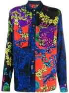 Versace Jeans Couture Printed Button Shirt - Black