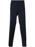 Canali Straight Leg Trousers, Men's, Size: 52, Blue, Wool