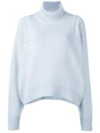 Céline Turtleneck Sweater, Women's, Size: Medium, Blue, Polyester/cashmere