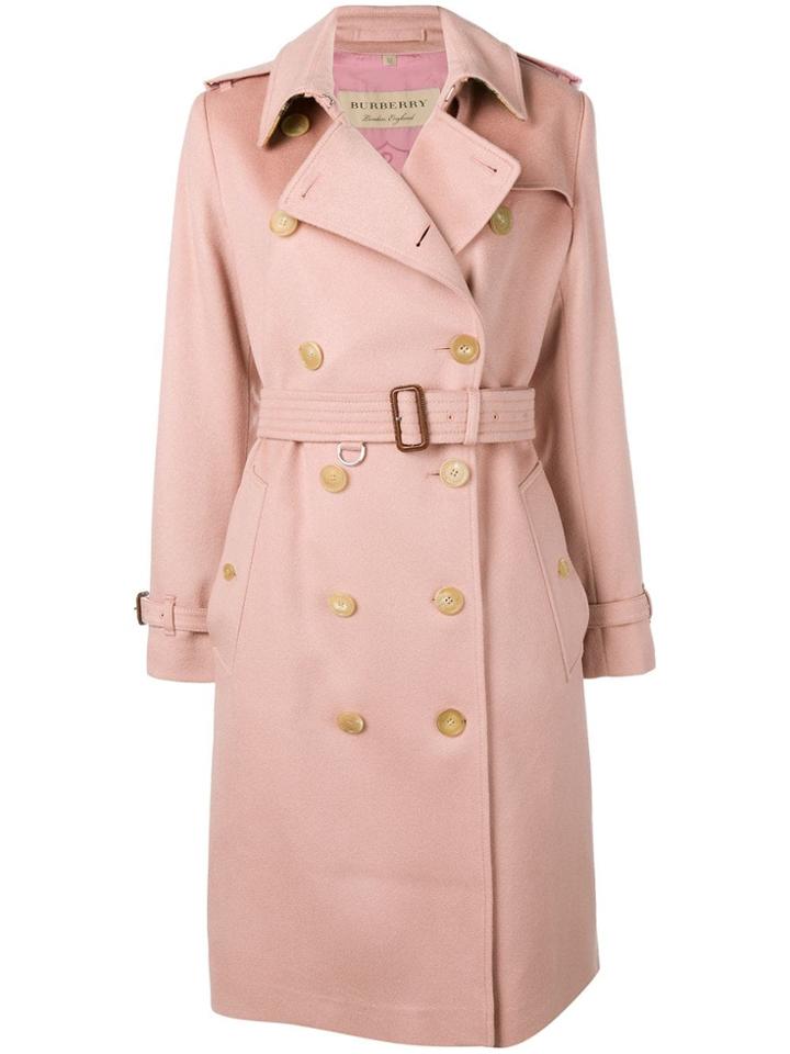 Burberry Belted Trench Coat - Pink