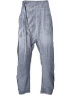 Lost & Found Ria Dunn 'flight' Drop-crotch Trousers, Men's, Size: Large, Grey, Linen/flax/cotton