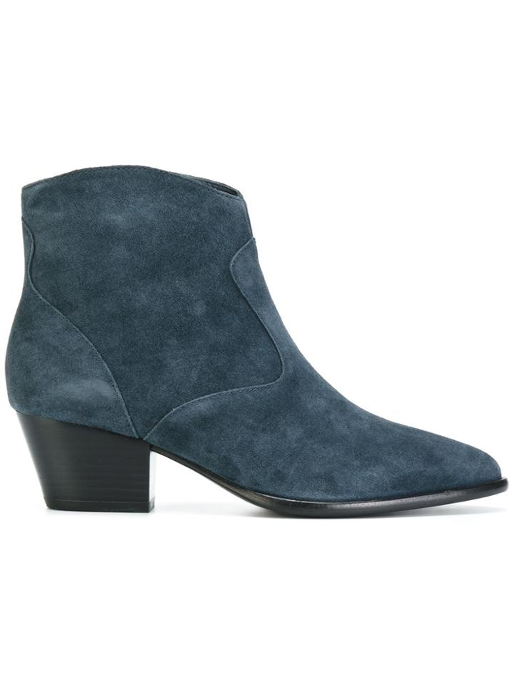 Ash Pointed Toe Ankle Boots - Blue