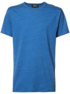 A.p.c. Round Neck T-shirt, Size: Large, Blue, Acetate/cotton