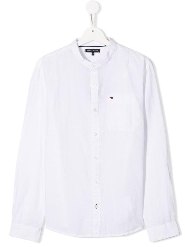 Tommy Hilfiger Junior Teen Logo Long-sleeve Shirt - White