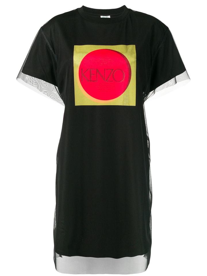Kenzo Layered Tulle T-shirt Dress - Black