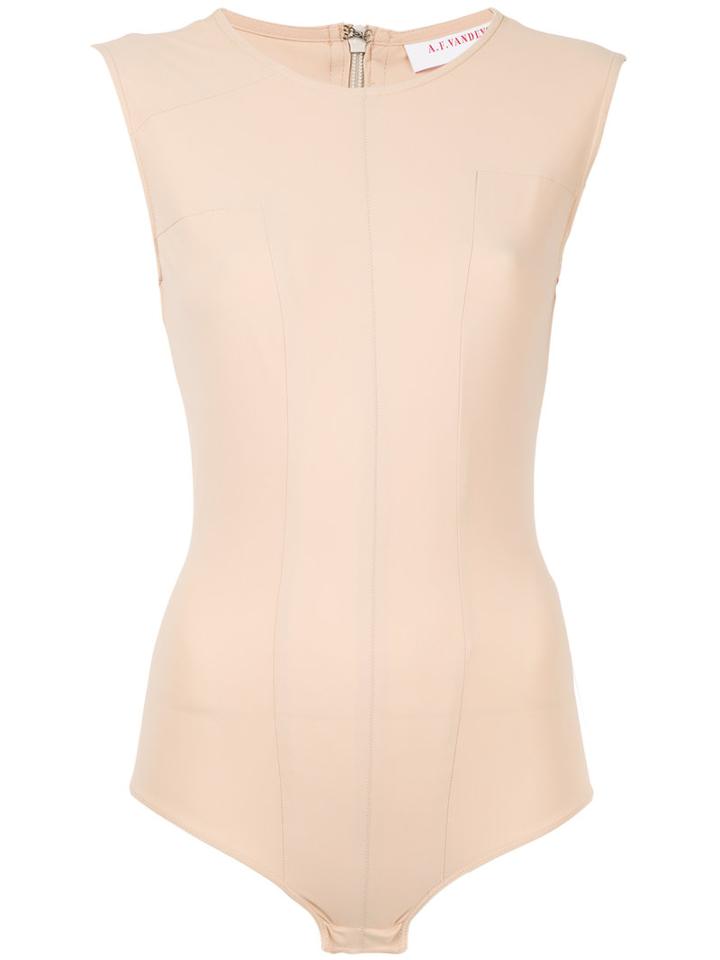 A.f.vandevorst - Fitted Top - Women - Polyamide/spandex/elastane - M, Women's, Nude/neutrals, Polyamide/spandex/elastane