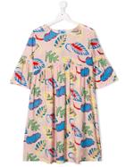 Stella Mccartney Kids Leaf Print Dress - Pink