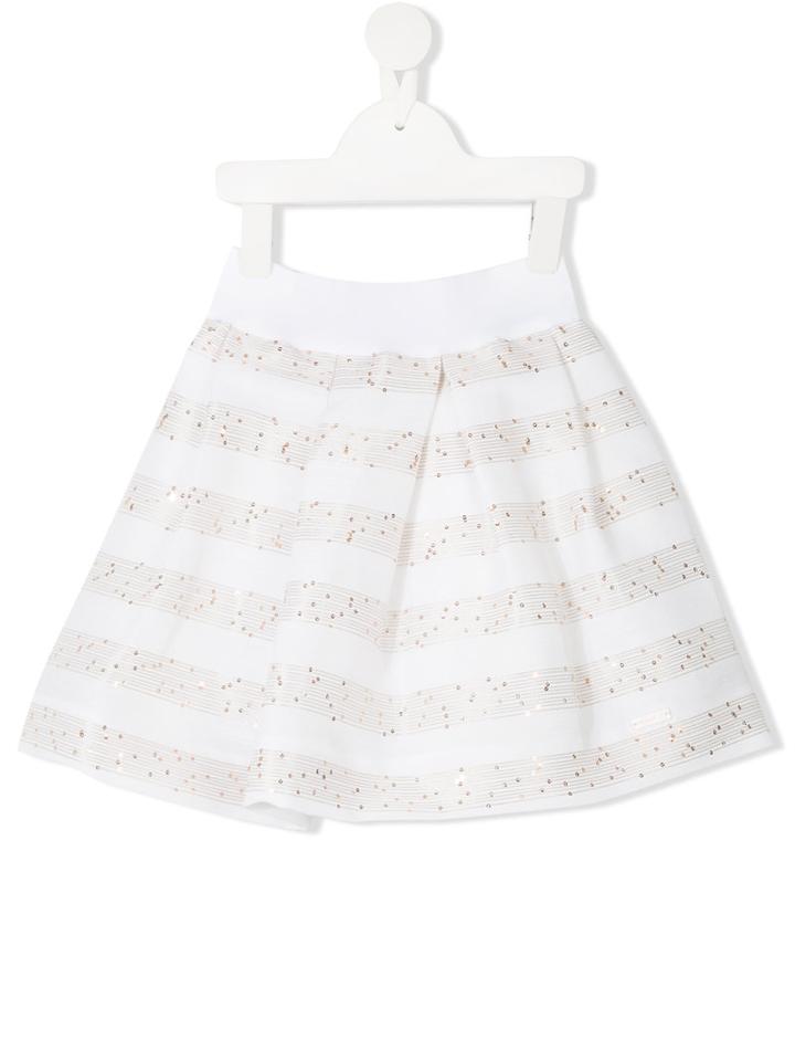 Mi Mi Sol Striped Skirt, Girl's, Size: 10 Yrs, White