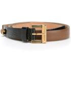 Etro Colour Block Belt, Women's, Size: 80, Brown, Calf Leather