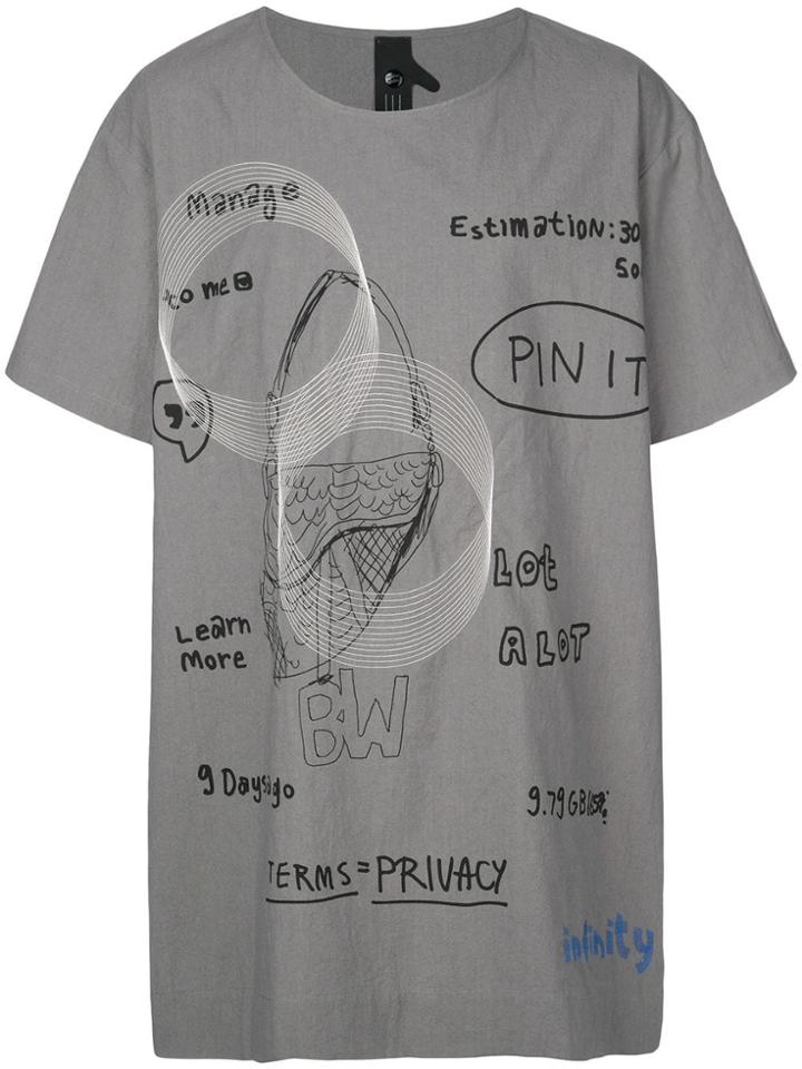Bernhard Willhelm Oversized T-shirt - Grey