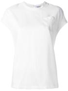Brunello Cucinelli Tonal Strip T-shirt, Women's, Size: Medium, White, Silk