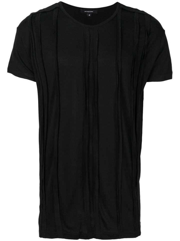 Unconditional Patchwork Striped T-shirt - Black