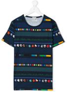 Paul Smith Junior Multi-pattern Print T-shirt - Blue