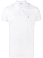 Saint Laurent Ysl Embroidered Polo Shirt - White