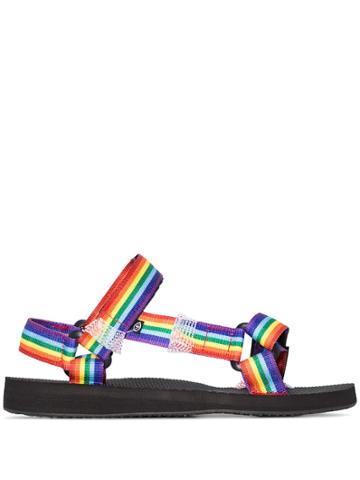 Arizona Love Rainbow Trekky Ribbon Sandals - Black