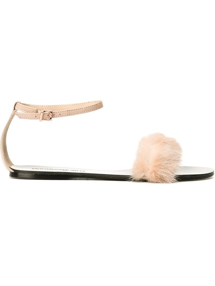 Anna Baiguera Fur Strap Sandals