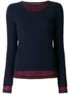 Y's - Layered Top - Women - Wool - 2, Blue, Wool