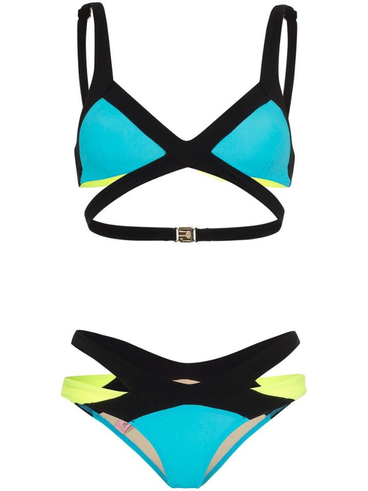 Agent Provocateur Mazzy Cut-out Bikini Set - Blue