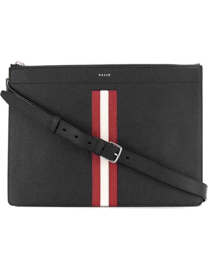 Bally Striped Shoulder Bag - Black