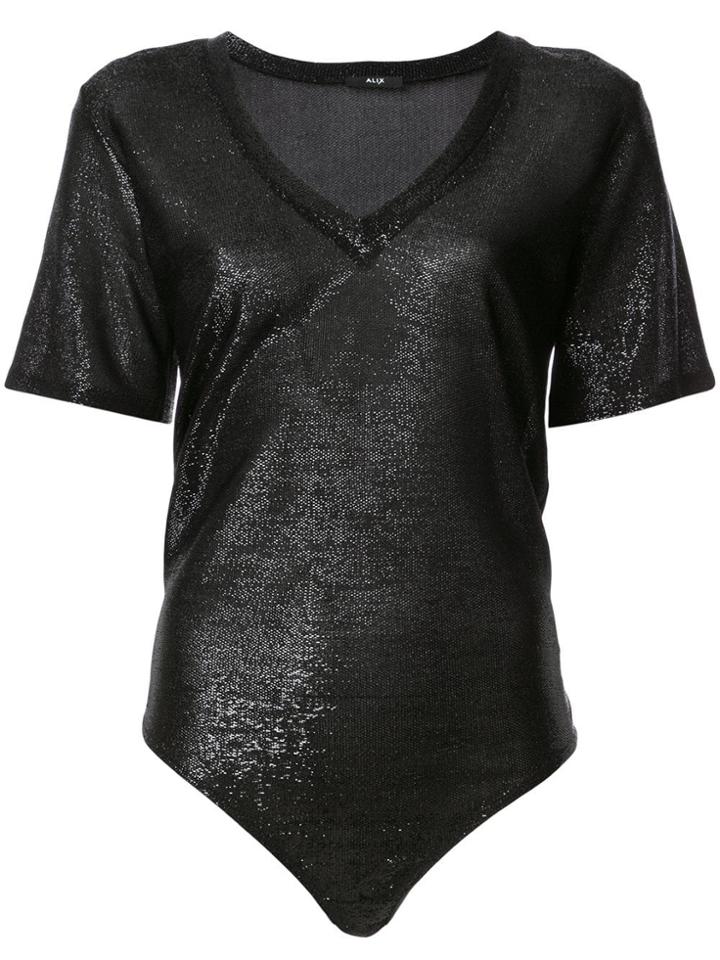 Alix V-neck Bodysuit - Black