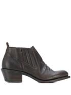 Fiorentini + Baker Stitched-detail Ankle Boots - Brown