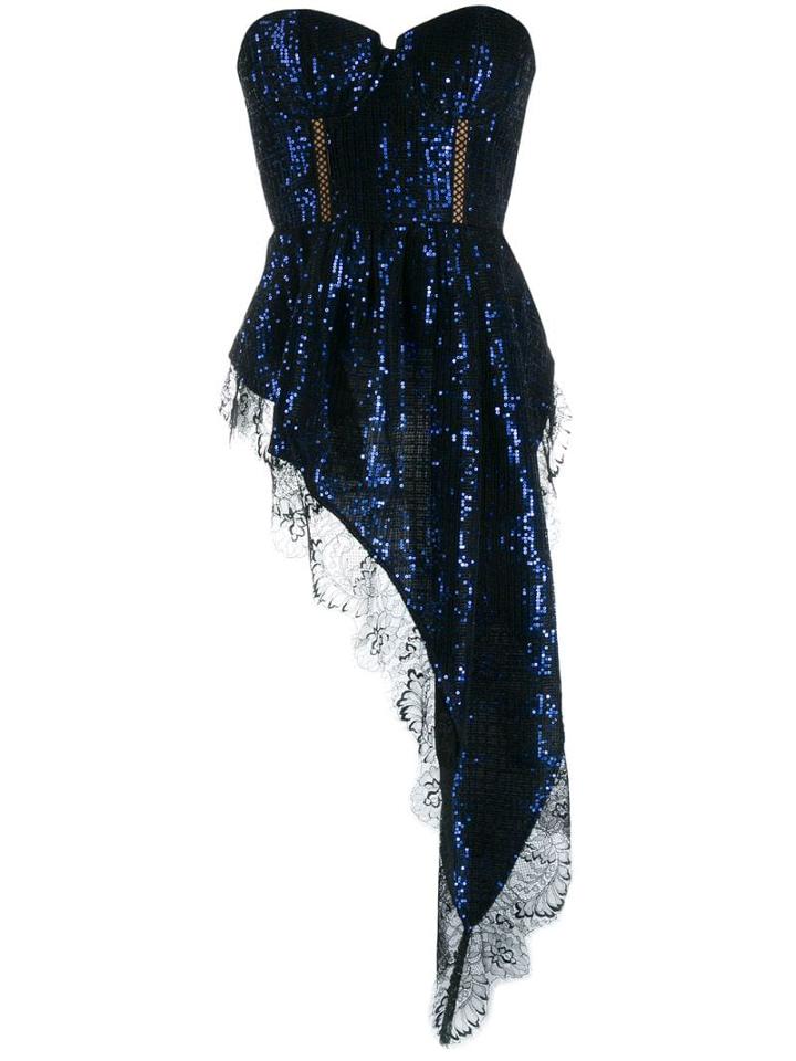 Self-portrait Sequin Embroidered Top - Blue