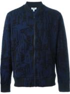 Kenzo 'cactus' Bomber Jacket, Men's, Size: Medium, Black, Cotton/polyester/polyamide/spandex/elastane