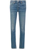 Re/done Low Rise Skinny Stretch Jeans - Blue