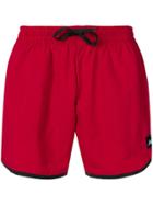 Kappa Logo Drawstring Swim Shorts - Red