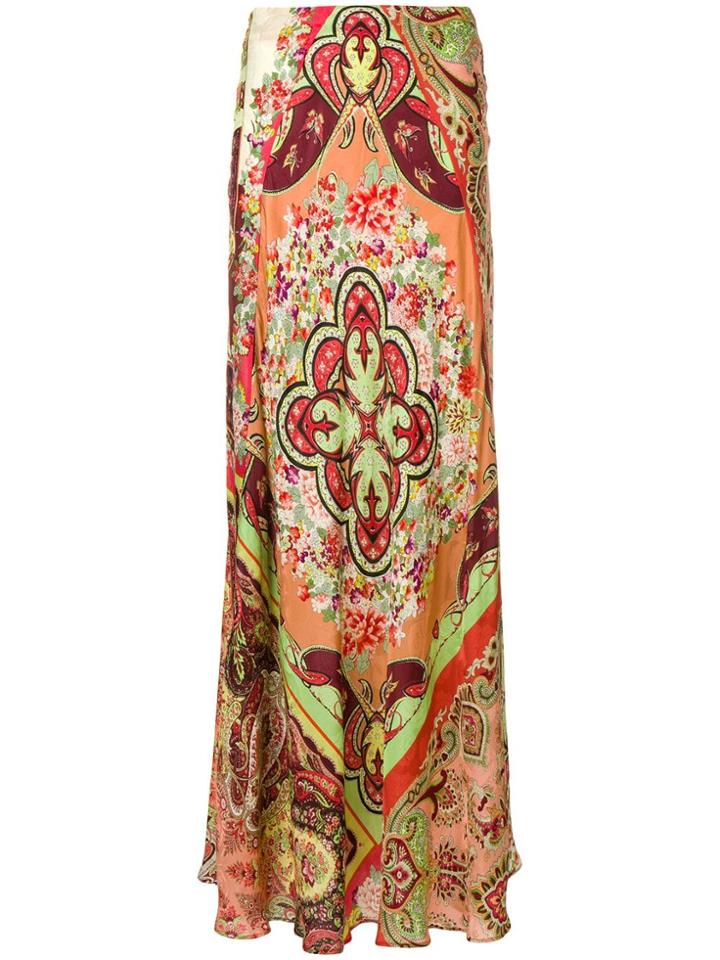 Etro Long Printed Skirt - Red