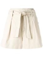 Isabel Marant Étoile Oscar Shorts, Women's, Size: 36, Nude/neutrals, Cotton