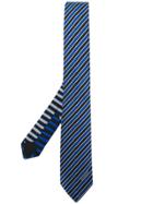 Givenchy Striped Jacquard Tie - Blue