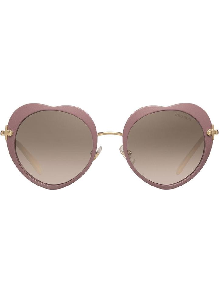 Miu Miu Heart-shaped Sunglasses - Grey