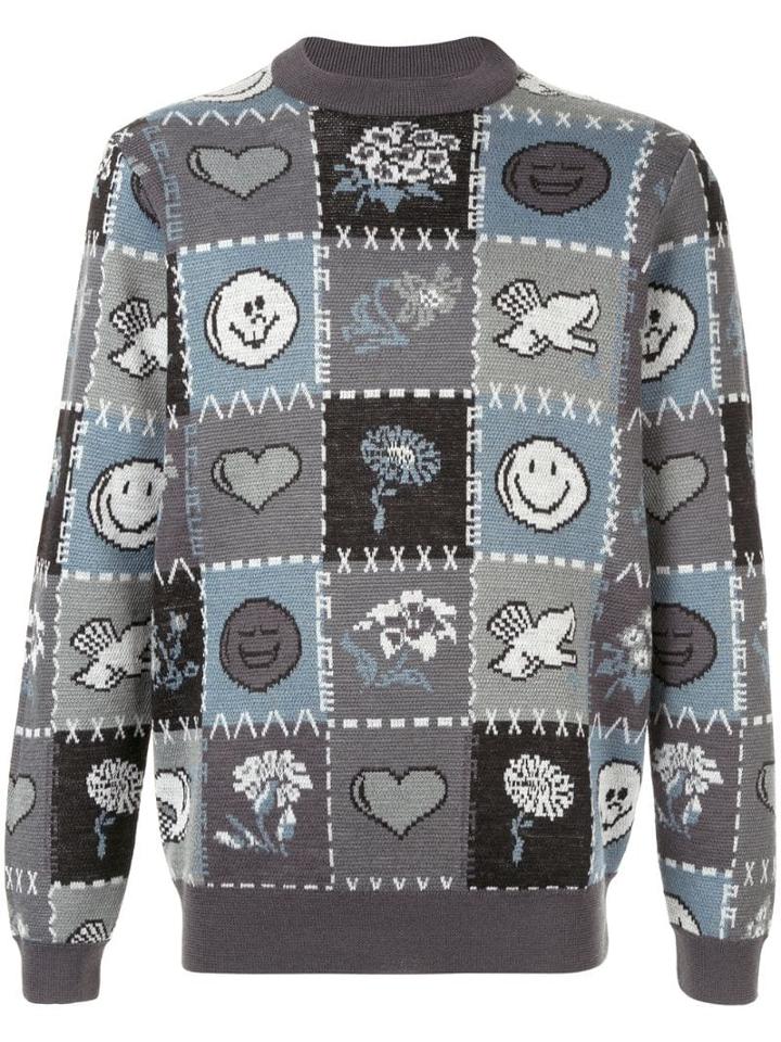 Palace Love Dove Knit Jumper - Grey