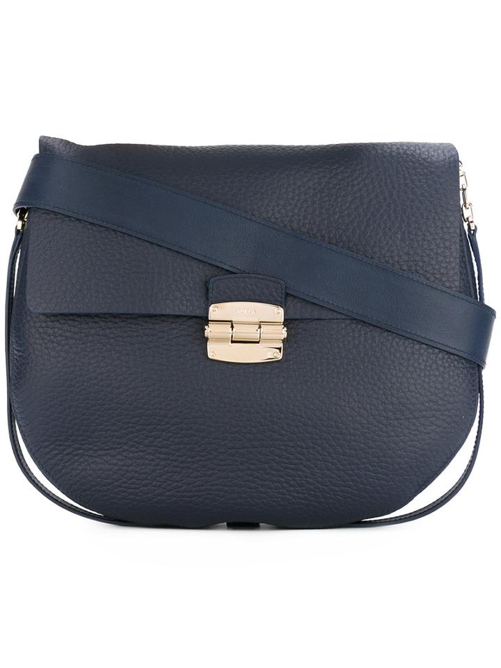 Furla Club S Crossbody Bag, Women's, Blue, Leather