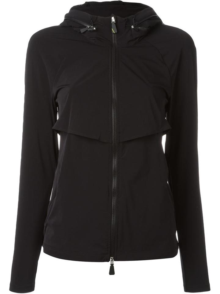 Sàpopa Paneled Zip Up Fitted Hoodie, Women's, Size: Small, Black, Polyamide/spandex/elastane