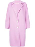 Marni - Single-breasted Coat - Women - Cashmere/alpaca/virgin Wool - 42, Pink/purple, Cashmere/alpaca/virgin Wool