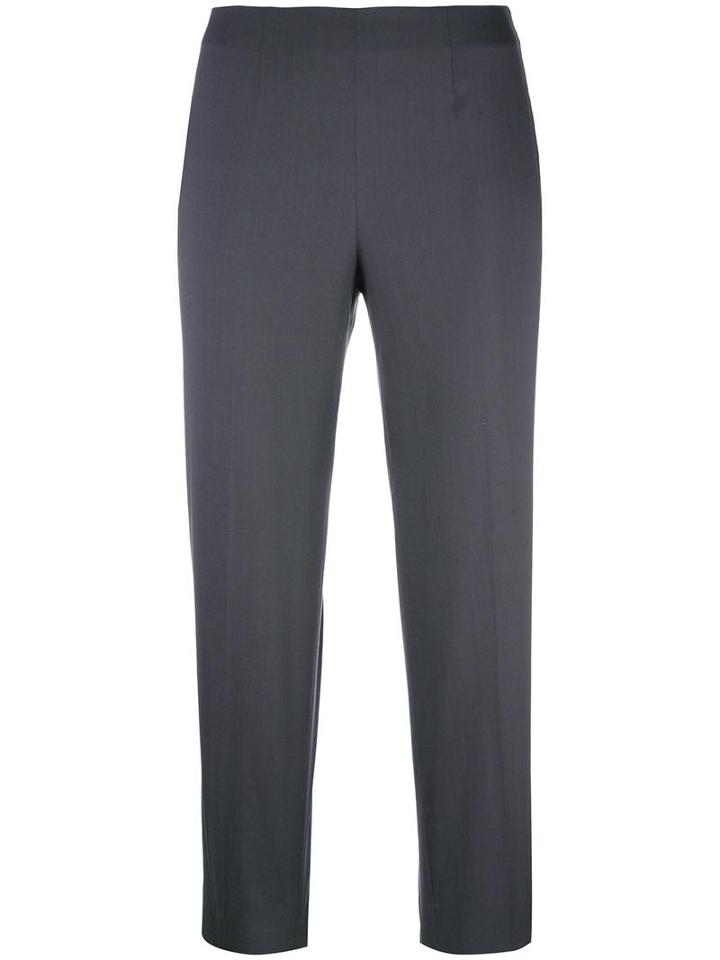 Piazza Sempione Cropped Trousers, Women's, Size: 44, Grey, Silk/polyamide/spandex/elastane